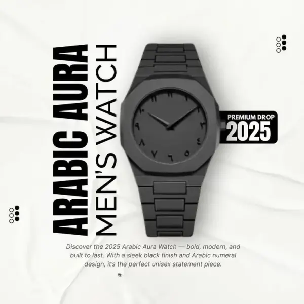 Arabic disit Carbon Fiber body men's watch (46gm weight)-full black