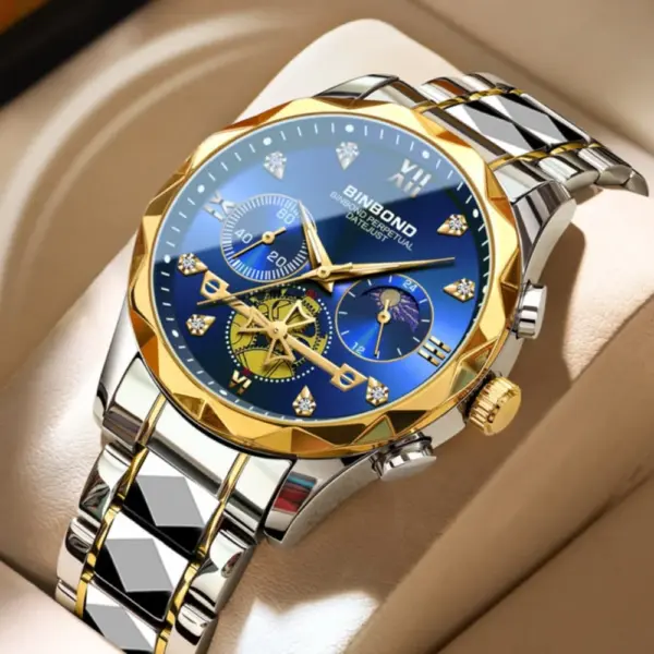 BINBOND 1236 Modern Style High Quality (Single Lock) Men’s Watch - Blue